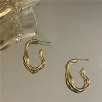 Nihaojewelry Fashion Simple Twisted Hoop Earrings Wholesale Jewelry sku image 1