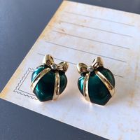 Nihaojewelry Jewelry Wholesale Green Series Enamel Drip Glaze Geometric Stud Earrings sku image 19