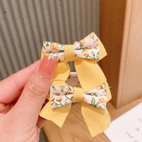 Nihaojewelry Korean Floral Fabric Bow Children's Hair Rope Wholesale Jewelry sku image 2