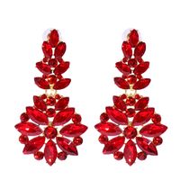 Nihaojewelry Jewelry Wholesale Fashion Geometric Inlaid Colorful Diamond Earrings sku image 1