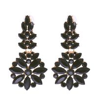 Nihaojewelry Jewelry Wholesale Fashion Geometric Inlaid Colorful Diamond Earrings sku image 4