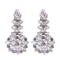 Nihaojewelry Jewelry Wholesale Fashion Geometric Inlaid Colorful Diamond Earrings sku image 5