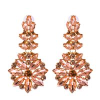 Nihaojewelry Jewelry Wholesale Fashion Geometric Inlaid Colorful Diamond Earrings sku image 7