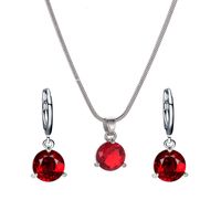 Nihaojewelry Fashion Geometric Diamond Necklace Earrings Ring Combination Set Wholesale Jewelry sku image 5