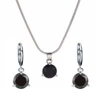Nihaojewelry Fashion Geometric Diamond Necklace Earrings Ring Combination Set Wholesale Jewelry sku image 7