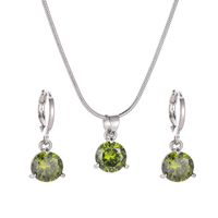 Nihaojewelry Fashion Geometric Diamond Necklace Earrings Ring Combination Set Wholesale Jewelry sku image 9