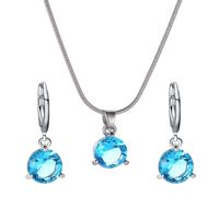 Nihaojewelry Fashion Geometric Diamond Necklace Earrings Ring Combination Set Wholesale Jewelry sku image 8