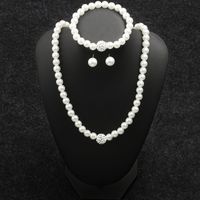 Nihaojewelry Fashion Geometric Diamond Necklace Earrings Ring Combination Set Wholesale Jewelry sku image 11