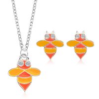 Nihaojewelry Fashion Geometric Diamond Necklace Earrings Ring Combination Set Wholesale Jewelry sku image 3