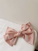 Wholesale Jewelry Simple Solid Color Fabric Double-layer Bowknot Hair Clip Nihaojewelry sku image 5