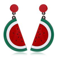 Nihaojewelry Jewelry Wholesale Simple Fruit Watermelon Strawberry Lemon Cherry Earrings sku image 7