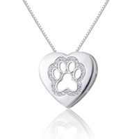 Nihaojewelry Simple Inlaid Zircon Heart-shaped Cat Claw Necklace Wholesale Jewelry sku image 1