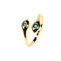Nihaojewelry Fashion Double-headed Snake Copper Adjustable Ring Wholesale Jewelry sku image 1
