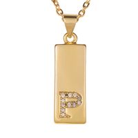 Wholesale Jewelry 26 English Alphabet Pendant Copper Necklace Nihaojewelry sku image 16