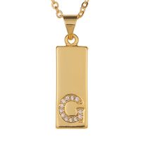 Wholesale Jewelry 26 English Alphabet Pendant Copper Necklace Nihaojewelry sku image 7