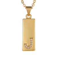 Wholesale Jewelry 26 English Alphabet Pendant Copper Necklace Nihaojewelry sku image 10