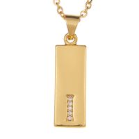 Wholesale Jewelry 26 English Alphabet Pendant Copper Necklace Nihaojewelry sku image 9