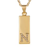 Wholesale Jewelry 26 English Alphabet Pendant Copper Necklace Nihaojewelry sku image 14