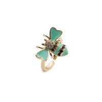 Nihaojewelry Fashion Dripping Bee Copper Micro-inlaid Zircon Ring Wholesale Jewelry sku image 1