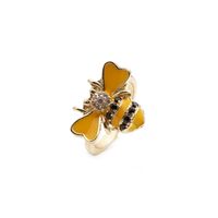Nihaojewelry Mode Dégoulinant Abeille Cuivre Micro-incrusté Zircon Bague En Gros Bijoux sku image 2
