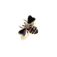 Nihaojewelry Fashion Dripping Bee Copper Micro-inlaid Zircon Ring Wholesale Jewelry sku image 3