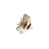 Nihaojewelry Mode Tropfende Biene Kupfer Mikroeingelegter Zirkonring Großhandel Schmuck sku image 4