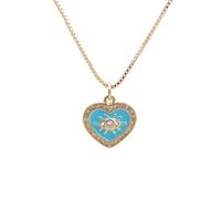 Nihaojewelry Fashion Heart Eye Pendant Necklace Wholesale Jewelry sku image 1