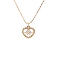 Nihaojewelry Fashion Heart Eye Pendant Necklace Wholesale Jewelry sku image 2