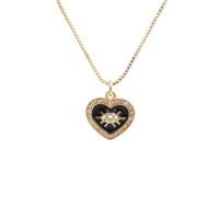 Nihaojewelry Fashion Heart Eye Pendant Necklace Wholesale Jewelry sku image 4