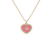 Nihaojewelry Fashion Heart Eye Pendant Necklace Wholesale Jewelry sku image 5