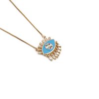 Nihaojewelry Fashion Zircon Oil Dripping Devil's Eye Necklace Wholesale Jewelry sku image 1