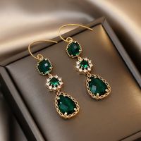 Nihaojewelry Retro Water Drop Diamond-studded Earrings Wholesale Jewelry sku image 1