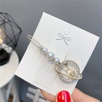 Nihaojewelry Diamant Creux Étoile Lune Perle Métal Épingle À Cheveux Bijoux En Gros sku image 4