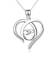 Nihaojewelry Fashion Big Hand Holding Small Hand Heart-shaped Necklace Wholesale Jewelry sku image 1