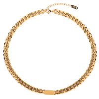 Nihaojewelry Jewelry Wholesale Hip Hop Cuban Chain Stainless Steel Bracelet Necklace sku image 2