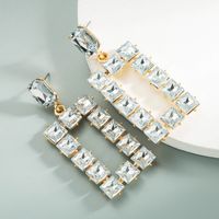 Nihaojewelry Fashion Square Glass Diamond Earrings Wholesale Jewelry sku image 1