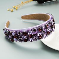 Wholesale Jewelry Baroque Inlaid Color Full Diamond Hairband Nihaojewelry sku image 1