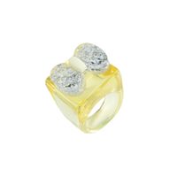 Nihaojewelry Simple Bows Color Resin Ring Wholesale Jewelry sku image 1