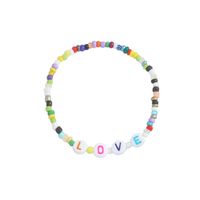 Nihaojewelry Bohemian Style Color Beaded Letter Stretch Bracelet Wholesale Jewelry sku image 2