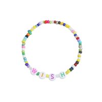 Nihaojewelry Bohemian Style Color Beaded Letter Stretch Bracelet Wholesale Jewelry sku image 6