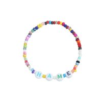 Nihaojewelry Bohemian Style Color Beaded Letter Stretch Bracelet Wholesale Jewelry sku image 7