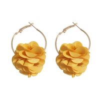 Nihaojewelry Jewelry Wholesale Fashion Fabric Flower Multi-layer Three-dimensional Earrings sku image 2