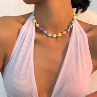 Nihaojewelry Bijoux En Gros Perles De Couleur Créatives Étoiles Splcing Chaîne Collier main image 1