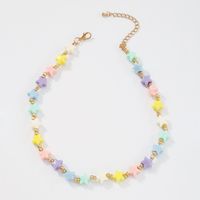 Nihaojewelry Wholesale Jewelry Creative Color Beads Stars Splcing Chain Necklace main image 4