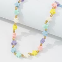 Nihaojewelry Wholesale Jewelry Creative Color Beads Stars Splcing Chain Necklace main image 5