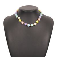 Nihaojewelry Bijoux En Gros Perles De Couleur Créatives Étoiles Splcing Chaîne Collier main image 6