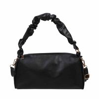 Nihaojewelry Wholesale Simple Casual Soft Leather Fold Solid Color Shoulder Bag main image 3
