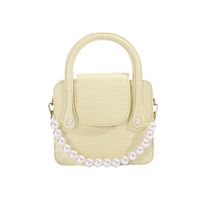Wholesale Accessories Pearl Chain Cream Yellow Messenger Bag Nihaojewelry main image 3