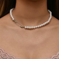 Nihaojewelry Wholesale Jewelry Korean Pearl Pin Short Clavicle Chain main image 1