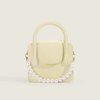 Wholesale Accessories Pearl Chain Cream Yellow Messenger Bag Nihaojewelry sku image 1
